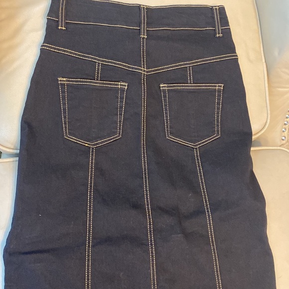 NWT Denim Maxi Skirt (straight) - Picture 2 of 7